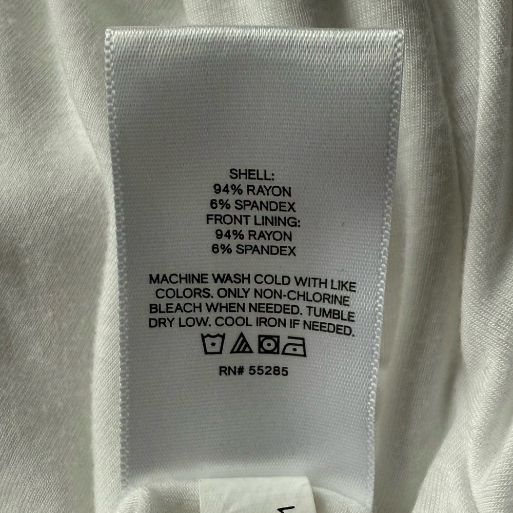 Express Supersoft Fitted Boat Neck Elbow Sleeve Tee White Size S - Picture 6 of 9